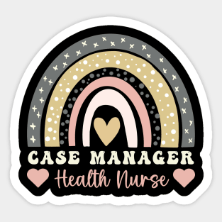 Funny Appreciation Rainbow case manager home health Sticker